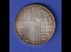 DDR 10 Mark Gedenkmünze 1974 25 Jahre DDR, Gebäude der DDR, stempelglanz stg 