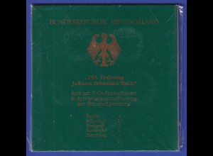 Bundesrepublik 10-DM Satz Gedenkmünzen J. S. Bach 2000 PP