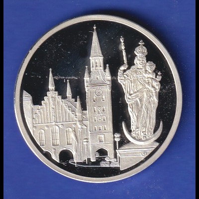Medaille1997 München Stadtansichten - Marienplatz