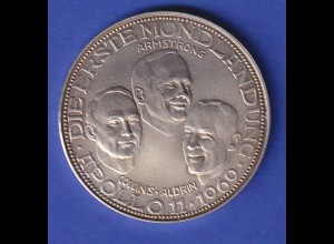 Silbermedaille Mondlandung APOLLO 11 - Astronauten Armstrong, Aldrin, Collins