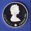 Silbermünze Kanada 1985 Olympiade Calgary 20 Dollar Skifahrer 34,1g Ag925