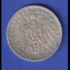 Dt. Kaiserreich Bayern 3-Mark Silbermünze König Otto 1912 D vz 