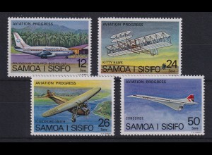 Samoa I Sisifo 1978 Mi.-Nr. 366-369 postfrisch ** / MNH Flugzeuge