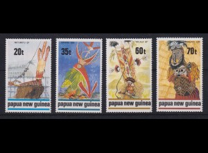 Papua Neu Guinea 1989 Tanzmasken Satz Mi.-Nr. 602-605 ** 