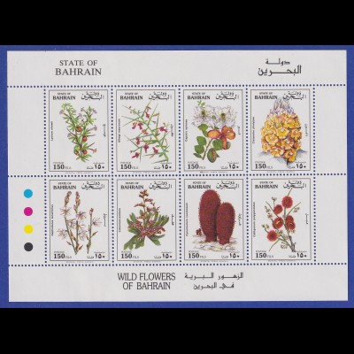 Bahrain 1993 Einheimische Wildblumen Kleinbogen Mi.-Nr. 515-522 postfrisch **