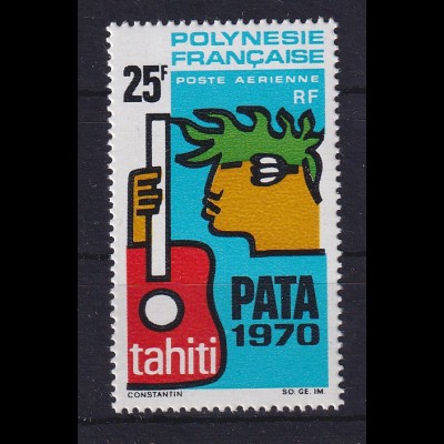 Französisch-Polynesien 1969 Tourismus-Konferenz Gitarre Mi.-Nr. 93 ** 