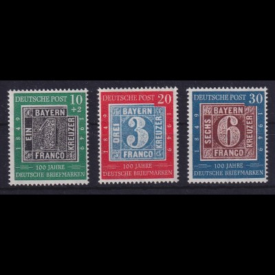 Bundesrepublik 1949 100 Jahre deutsche Briefmarken Mi.-Nr. 113-115 postfrisch **