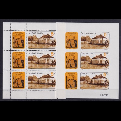 Ungarn 1983 Briefmarkenausstellung TEMBAL Mi.-Nr. 3609 KLB A und B **