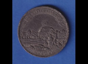 Medaille 1847 aus Halle/S. - Erntesegen - Theure Zeit Gedenken an die Hungersnot