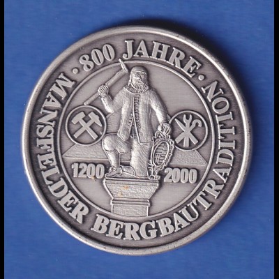 Medaille 2000 - 800 Jahre Bergbautradition im Mansfelder Land Ag1000/15g