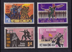 Vietnam Südvietnam 1969 Generalmobilmachung Mi.-Nr. 435-438 postfrisch **