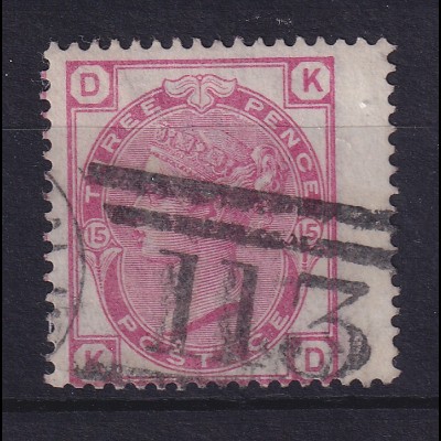 Großbritannien 1874 - 3 Pence rosalila Mi.-Nr. 41 ⊙ (Platte 15)