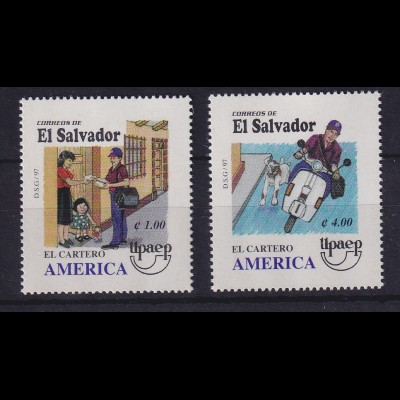 El Salvador 1997 Amerika: Der Postbote Mi.-Nr. 2066-2067 postfrisch **