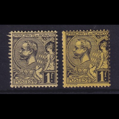 Monaco 1891 Fürst Charles III. Mi.-Nr. 20 x und y ungebraucht *