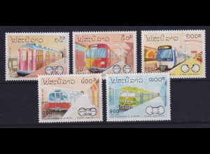 Laos 1993 U-Bahnen Mi.-Nr. 1342-1346 postfrisch **