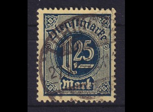 Dt. Reich Dienstmarke 1,25 Mark Mi.-Nr. 31x Friedenspapier O, gepr. INFLA