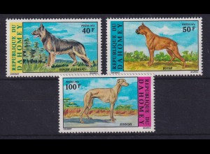 Dahomey 1974 Hunde Mi.-Nr. 554-556 ** 
