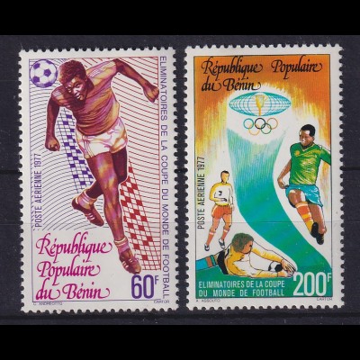 Benin 1977 Luftpostmarken Fußball-WM Mi.-Nr. 97-98 postfrisch **