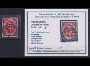Dt. Reich Inflation Nationalversammlung Weimar Mi.-Nr. 110 mit PLF I O gepr.