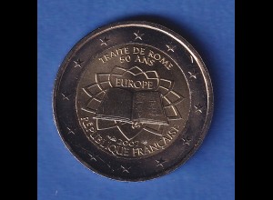 Frankreich 2007 2-Euro-Sondermünze Römische Verträge bankfr. unzirk. 