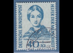 Bund 1955 Höchstwert 40+20 Florence Nightingale Mi.-Nr 225 gestempelt gepr. BPP
