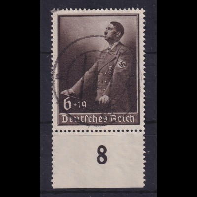 Deutsches Reich 1939 Tag der Arbeit Mi.-Nr. 694 Unterrandstück gestempelt