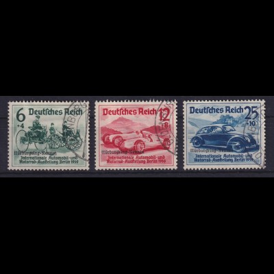 Deutsches Reich 1939 Nürburgring-Rennen Mi.-Nr. 695-697 gestempelt OLDENBURG