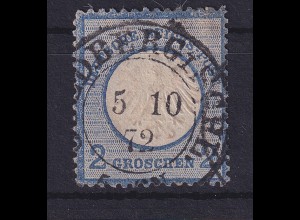 Dt. Reich 1872 kl. Brustschild 2 Gr. graublau Mi.-Nr. 5 O 