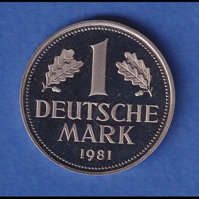 Deutschland Kursmünze 1 DM 1981 G Prägequalität PP