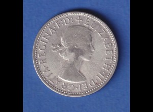 Australien 1954 Silber-Kursmünze 1 Florin 11,31g Ag500