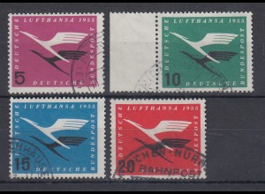 Bundesrepublik 1955 Lufthansa Mi.-Nr. 205-208 mit Wasserzeichen Vb kpl. Satz O 