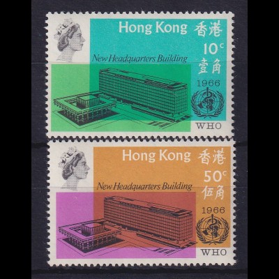 Honkong 1966 Neuer Amtssitz der WHO in Genf Mi.-Nr. 222-223 postfrisch **
