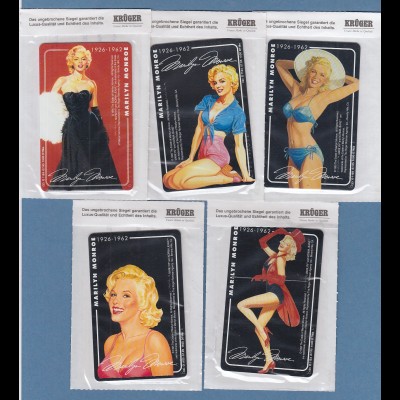 Deutschland 1995 Satz 5 Telefonkarten Marilyn Monroe 