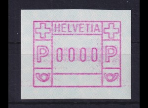Schweiz 1979 FRAMA-ATM Mi-Nr. 3.1a Nulldruck 0000 **