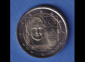 Italien 2020 2-Euro-Sondermünze Maria Montessori bankfr. unzirk. 