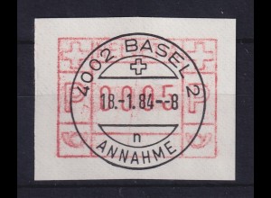 Schweiz FRAMA-ATM Mi-Nr. 3.3b auf weißem Papier, Voll-O BASEL 18.1.84