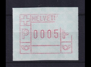 Schweiz FRAMA-ATM Mi-Nr. 3.3b Teildruck mit Druckausfall Ecke oben rechts **