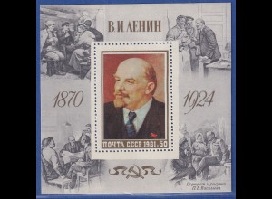Sowjetunion 1981 - 111. Geburtstag von W. I. Lenin Mi.-Nr. Block 151 **