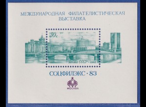 Sowjetunion 1983 Briefmarkenausstellung SOZPHILEX Mi.-Nr. Block 166 **
