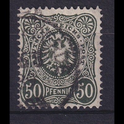 Dt. Reich 50 Pfennig Mi.-Nr. 44 II d C, gestempelt, geprüft BPP