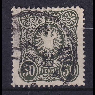 Dt. Reich 50 Pfennig Mi.-Nr. 44 II d B, gestempelt, geprüft BPP
