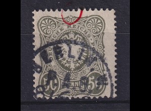 Dt. Reich 50 Pfennig Mi.-Nr. 44 II b B mit Plattenfehler V, O, geprüft BPP
