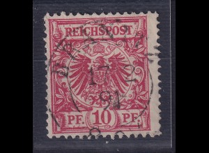 Dt. Reich 10 Pf Krone/Adler Mi.-Nr. 47 b B, gestempelt, geprüft BPP