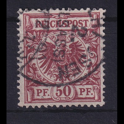 Dt. Reich 50 Pfennig Krone/Adler Mi.-Nr. 50 b x, gestempelt, geprüft BPP