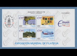 Spanien 1998 ESPAMER Luftfahrt Mi.-Nr. Block 65 **