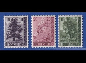 Liechtenstein 1957 Bäume und Sträucher Mi.-Nr. 357-59 kpl. Satz ** 