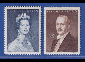 Liechtenstein 1960 Freimarken Fürstenpaar Mi.-Nr. 402-03 kpl. Satz ** 