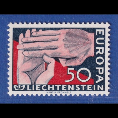 Liechtenstein 1962 Europa Hände Mi.-Nr. 418 **