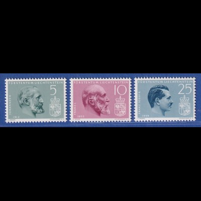 Liechtenstein 1962 Briefmarkenausstellung Blockmarken Mi.-Nr. 415-17 **