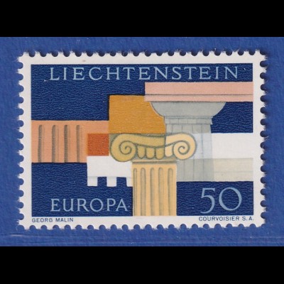 Liechtenstein 1963 Europa Griech. Architektur Mi.-Nr. 431 **